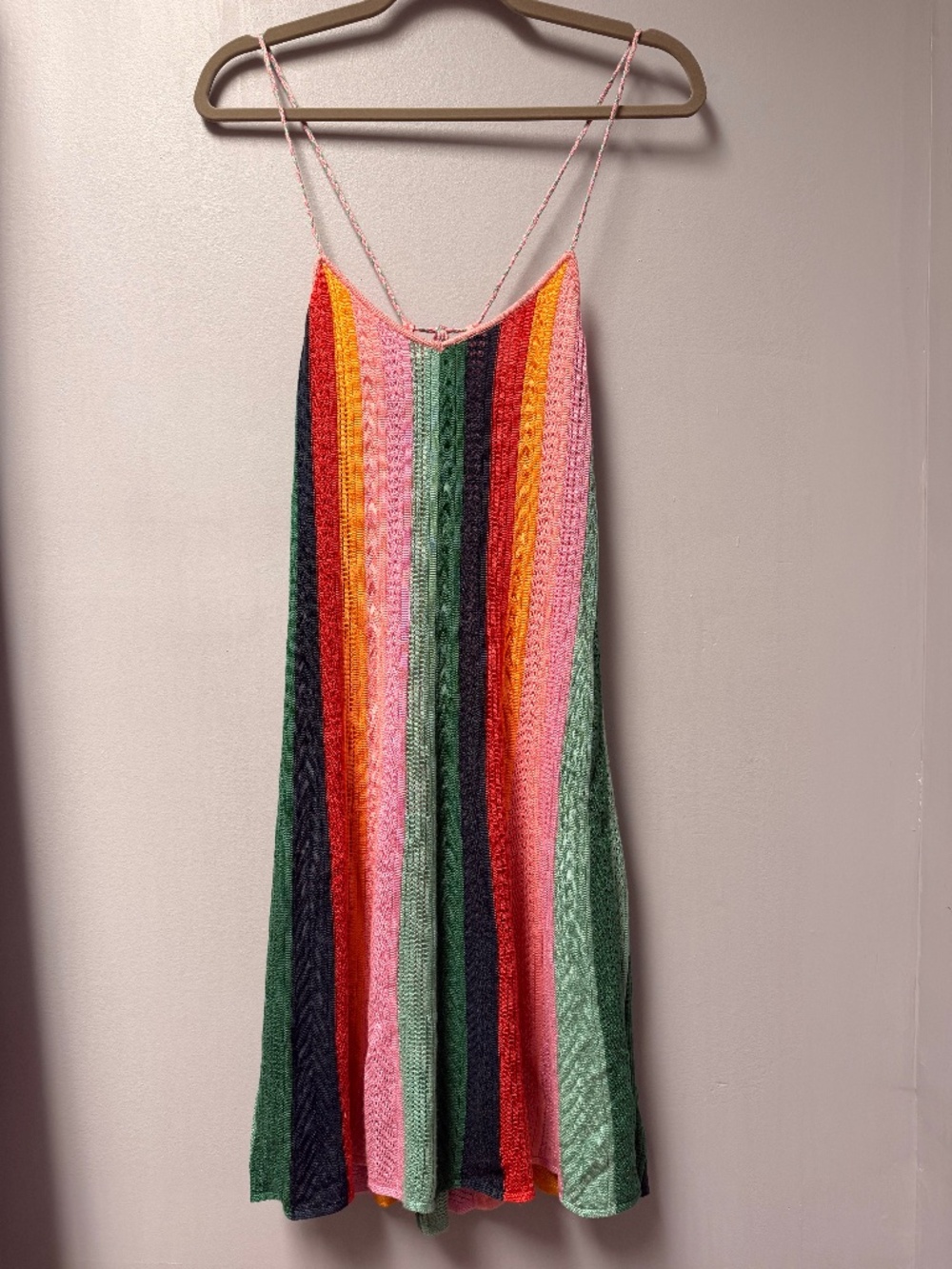 FARM RIO X ANTHROPOLOGIE | Mini Crochet Dress in Rainbow Size XS